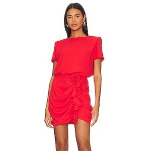 AMANDA UPRICHARD Cataluna Mini Dress in Crimson